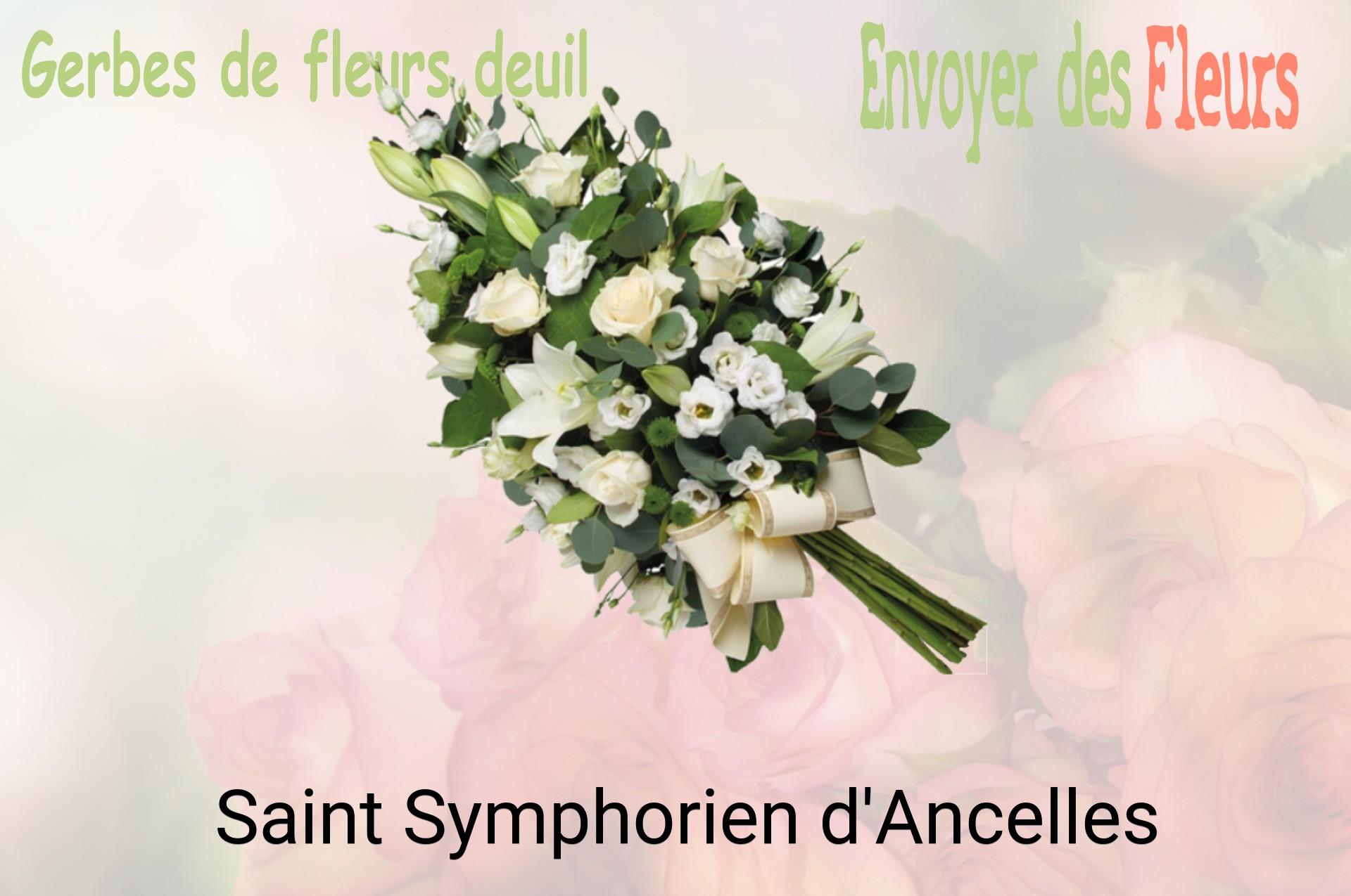Gerbe de fleurs de deuil livrée à Saint-Symphorien-d'Ancelles